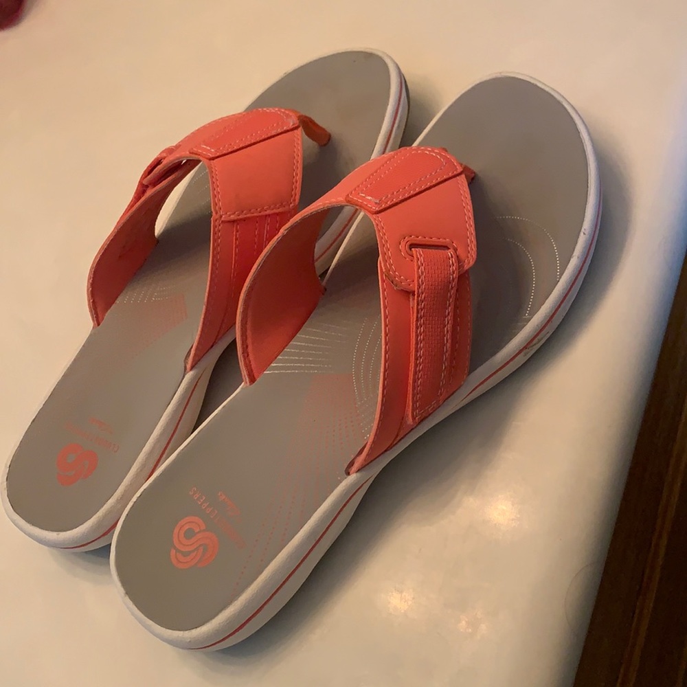Clarks sandals.
